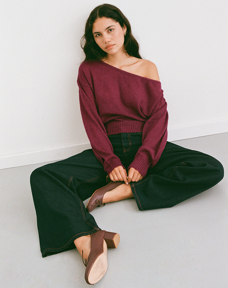 Image de Suena Jumper asymétrique en vin
