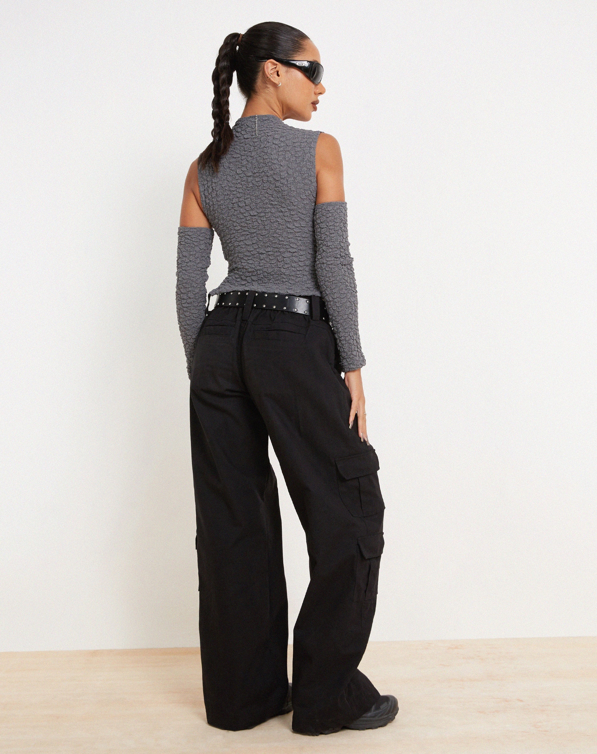 Image de Suji Long Sleeve Top in Bubble Charcoal