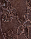 Maille pailletée marron foncé