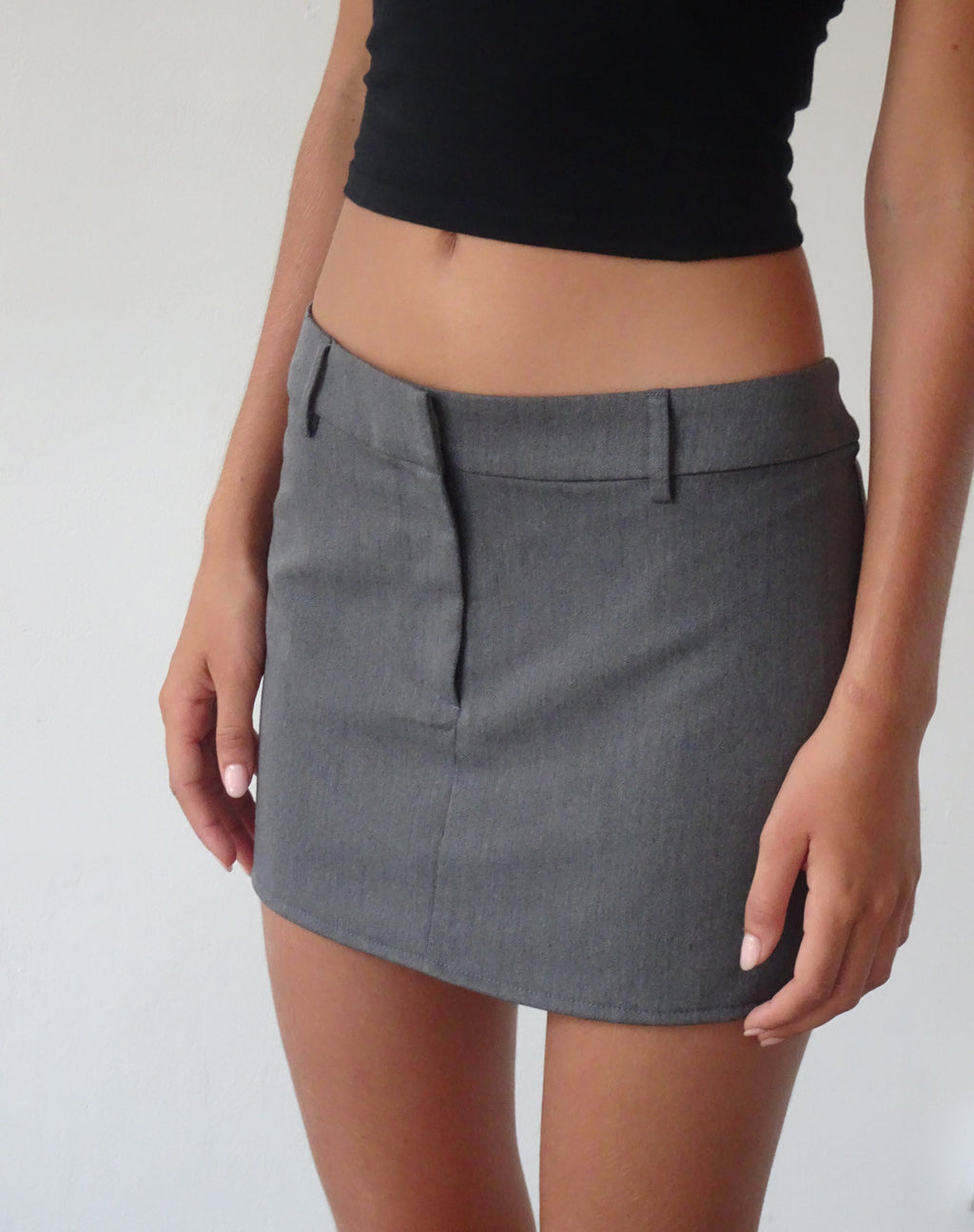Mini jupe tailleur Sukra, anthracite