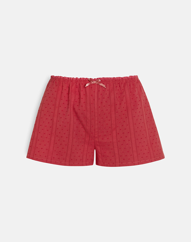 Image de Sumi Shorts in Cotton Dobby Red