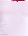 Rose clair avec bordure bourgogne