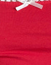 Rouge tango avec bordure ivoire