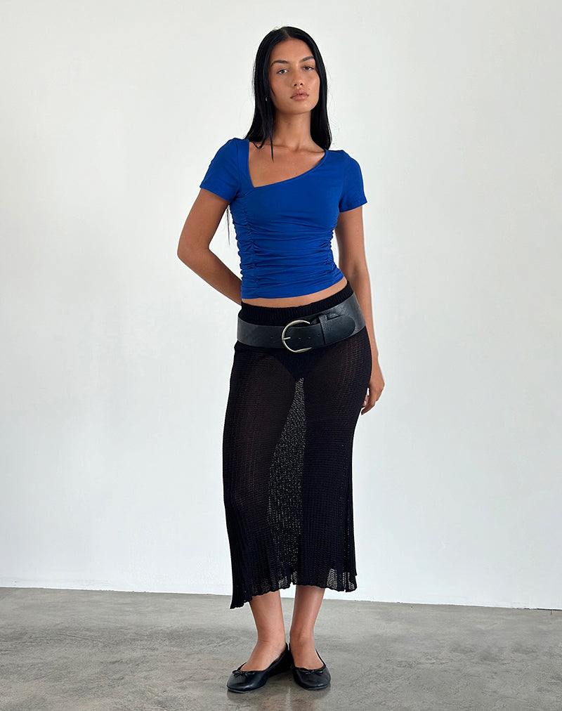 Sunbeya - Top asymétrique - Cobalt