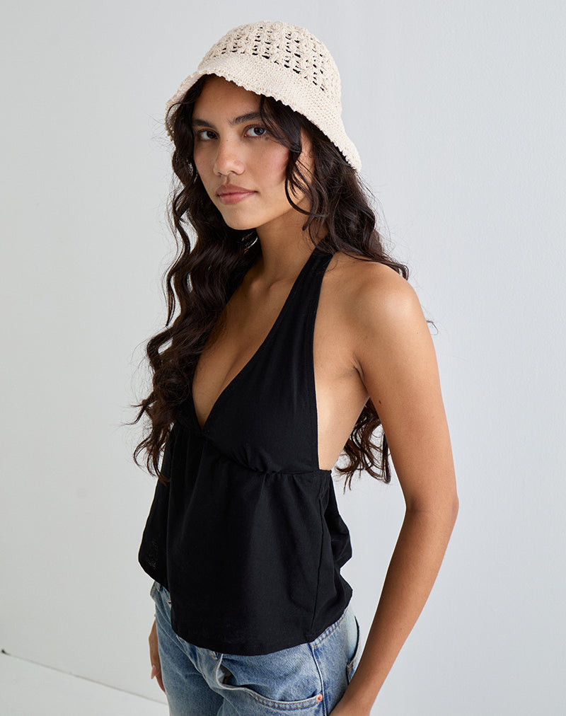 Image de Suno Bucket Hat en crochet Ivoire