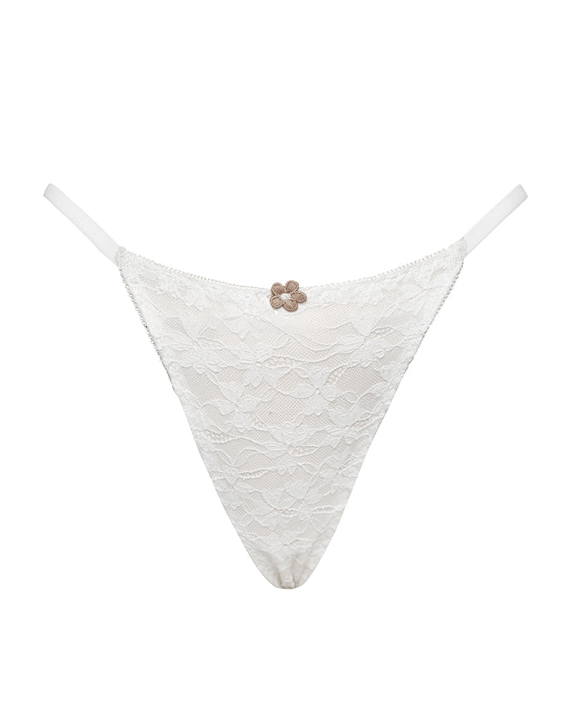 Image de Sura Thong en dentelle florale compacte Ivoire