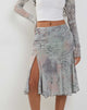 Image de la jupe midi Sloane en dentelle florale pastel