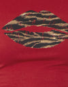 Rouge adrénaline avec lèvre imprimée léopard
