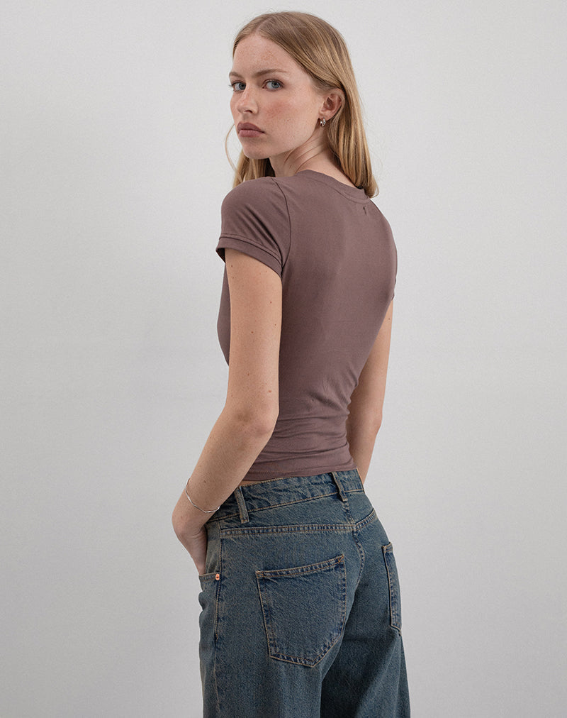 Image de Sutin Tee in Nutmeg Floral Sequin