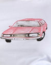 Graphique de voiture blanc avec gribouillis