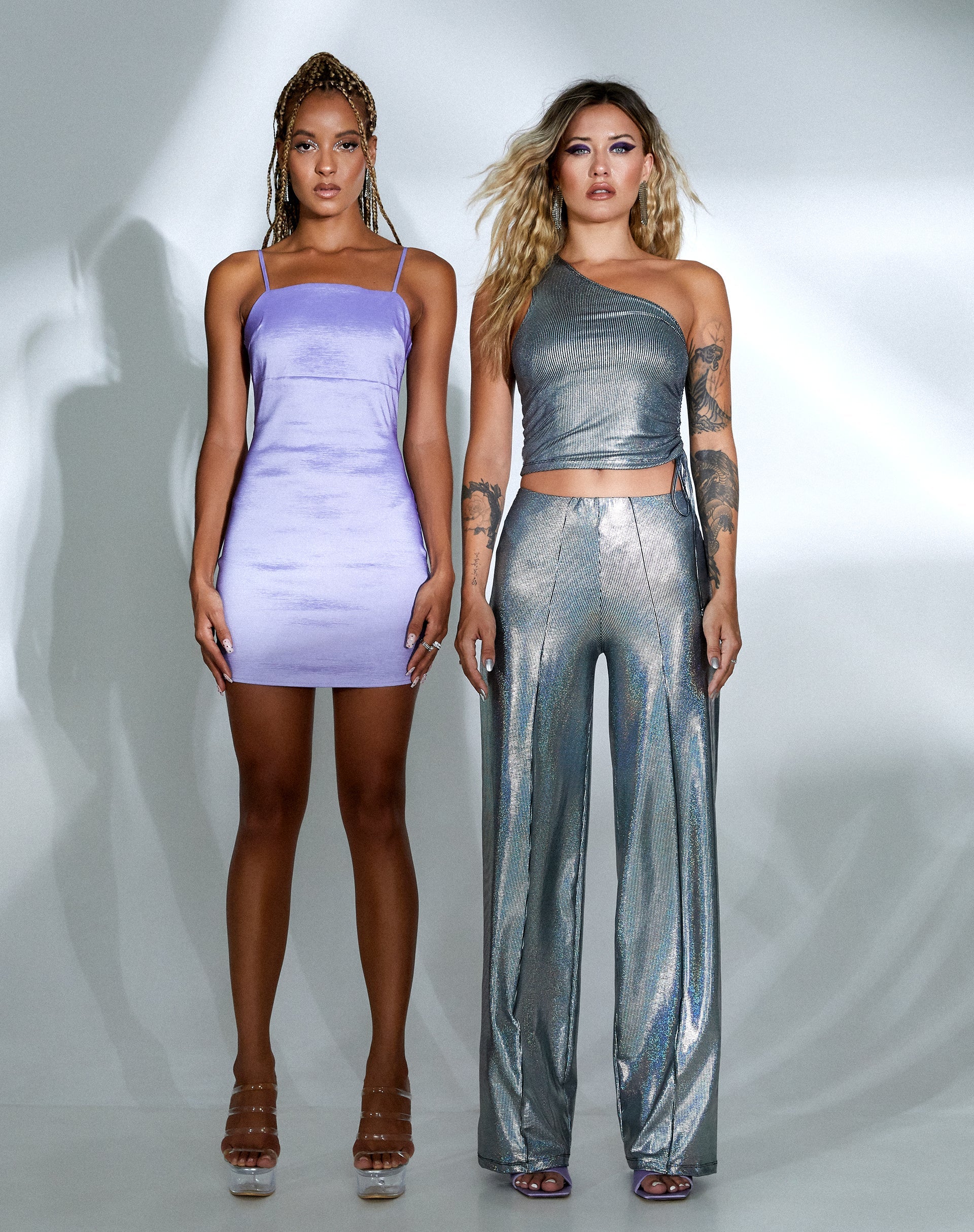 Image du pantalon Pista en argent holographique