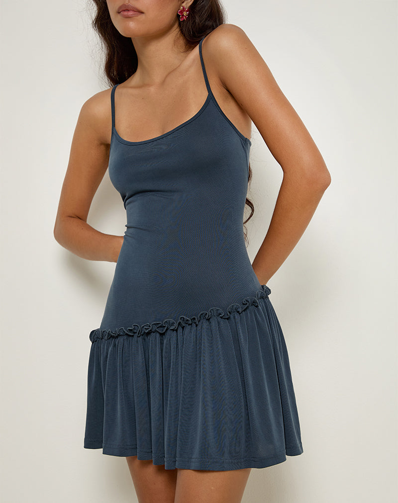 Image de Suvi Cami Mini Dress in Ocean Storm