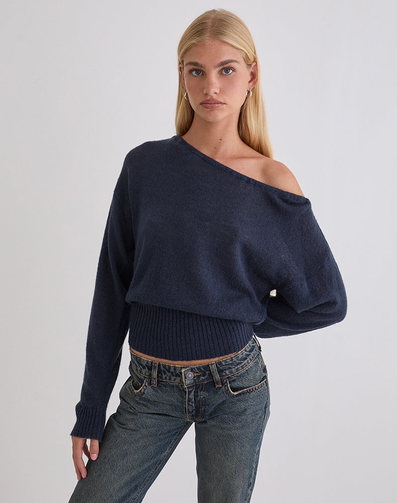 Image de Suena Asymmetric Jumper in Navy