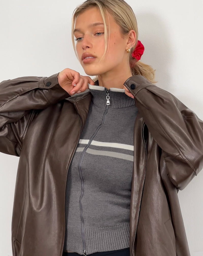 Image de Tabeya Veste en tricot sans manches en gris