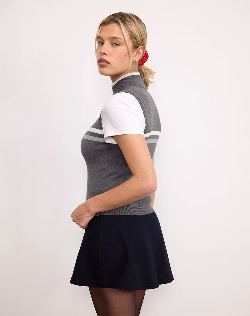 Image de Tabeya Veste en tricot sans manches en gris