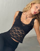 Image de Gilet en dentelle Tahoa en noir