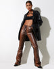 Image de Pantalon Zakiya en PU Ombre Brown