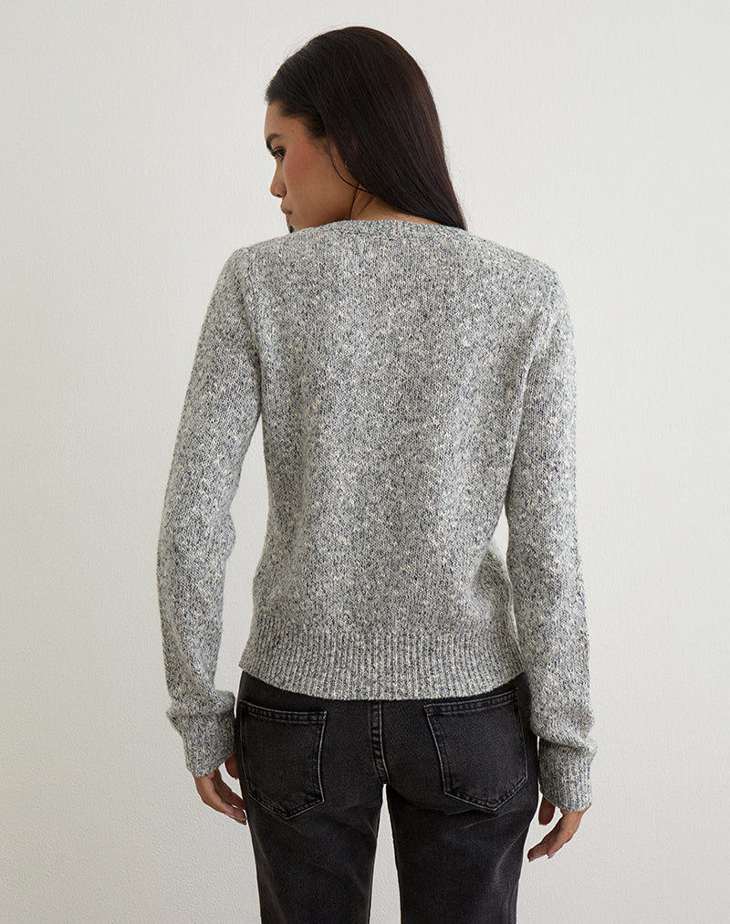 Image de Talira Cardigan en tricot Gris foncé Marl