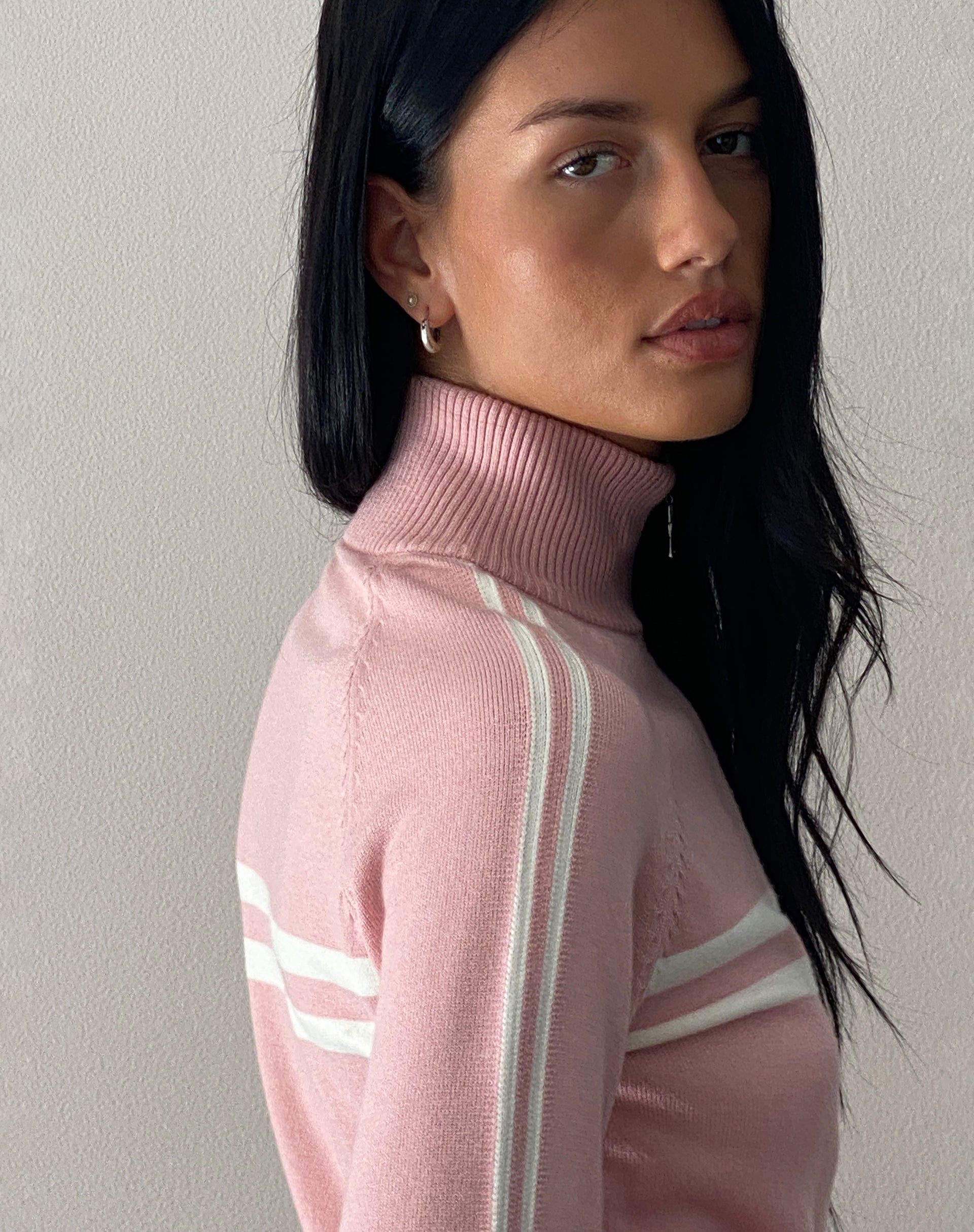 Image de Talisa Sporty Zip Through Jacket in Knit Pink