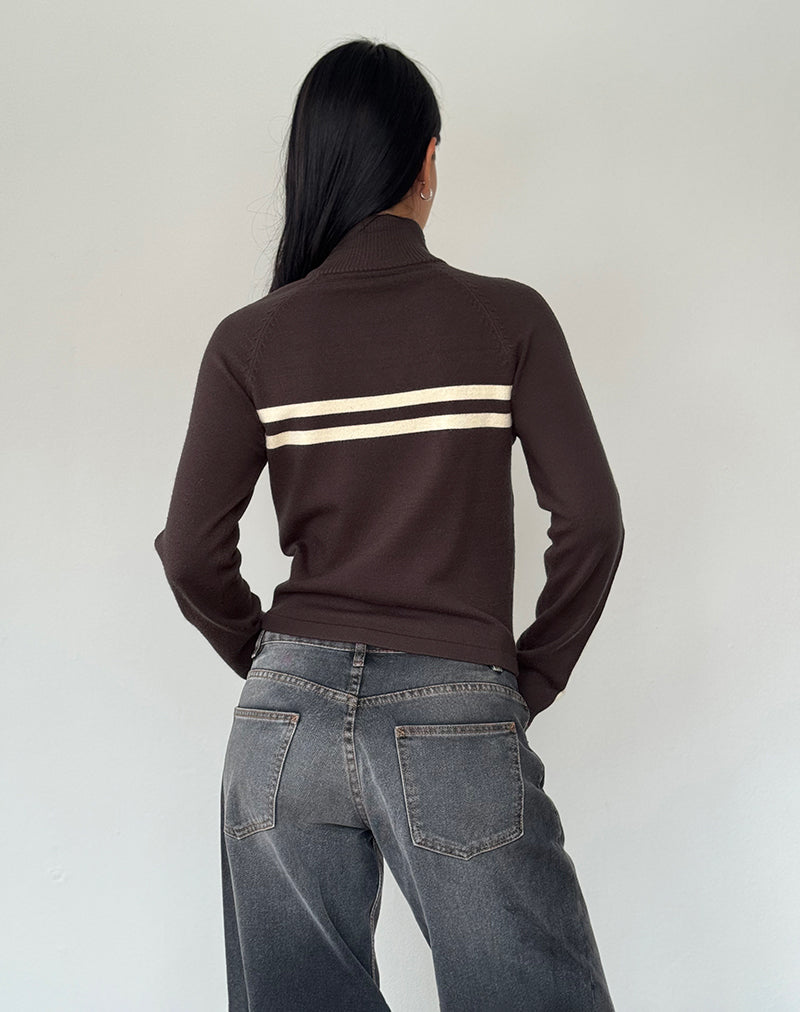 Image de Talisa Sporty Zip Through Jacket in Brown