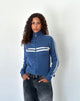 Image de Talisa Sporty Zip Through Jacket In Navy with Ivory Stripes