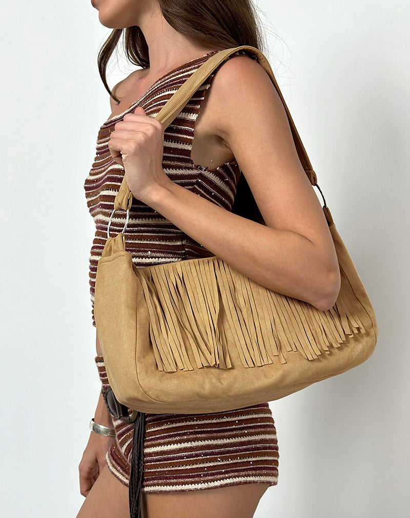 Sac à glands Teria en daim Tan