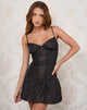 Image de la mini robe Tanaka en taffetas noir