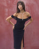 Image de Tarna Bardot Maxi Dress in Mesh Black