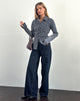 Image de Tarsi Fitted Shirt in Mono Stripe Navy
