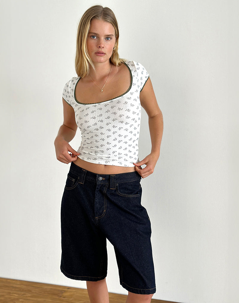 Image de Tasuni Top in Mono Ditsy Floral