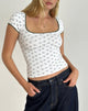 Image de Tasuni Top in Mono Ditsy Floral