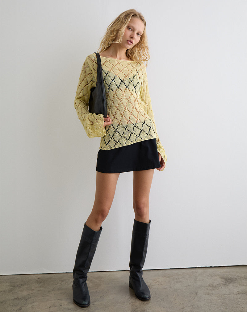Pull Tate en citron métallisé