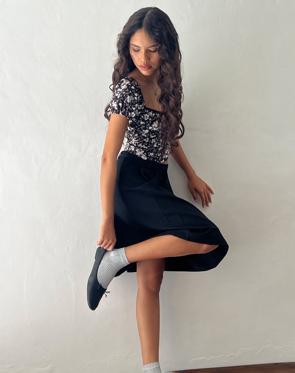 Tezu Sweetheart Top in Dark Wild Flower