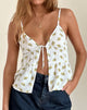 Image de Tezza Top in Funshine Floral Off White