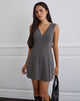 Image of Thaif Mini Dress in Tailoring Charcoal