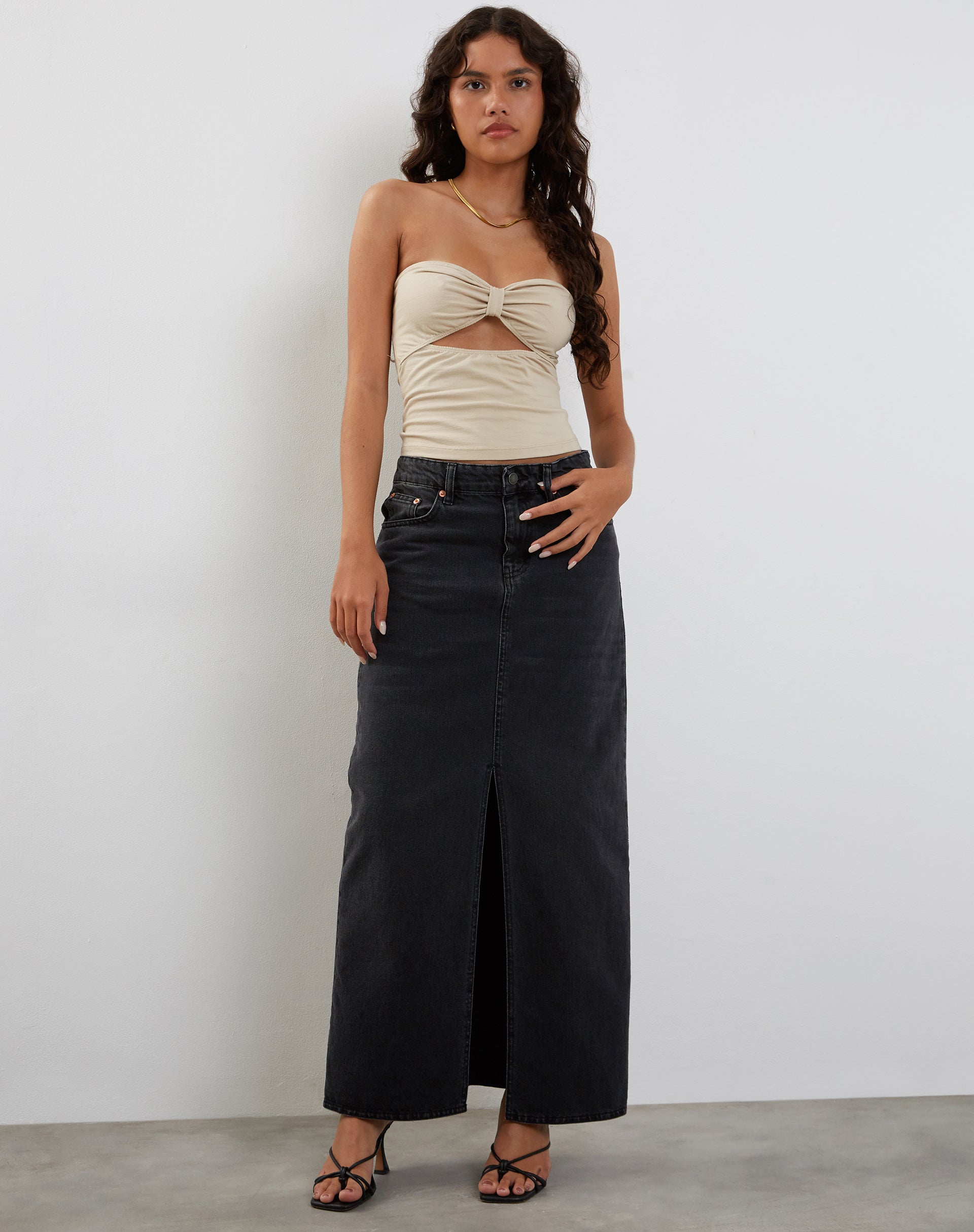 Image de Tifose Bandeau Twist Front Top in Coconut Milk
