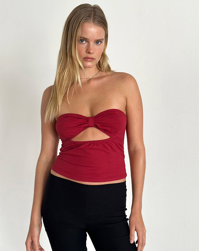 Image de Tifose Twist Front Top in Adrenaline Red
