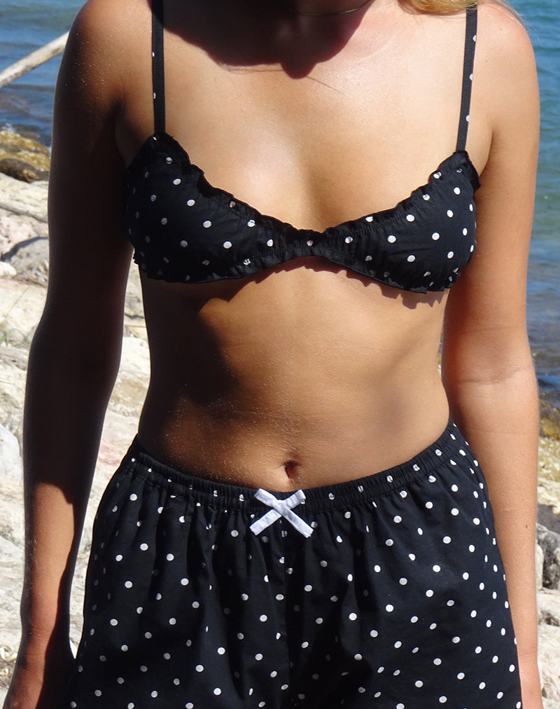 Tiga Bralette en Polka Black