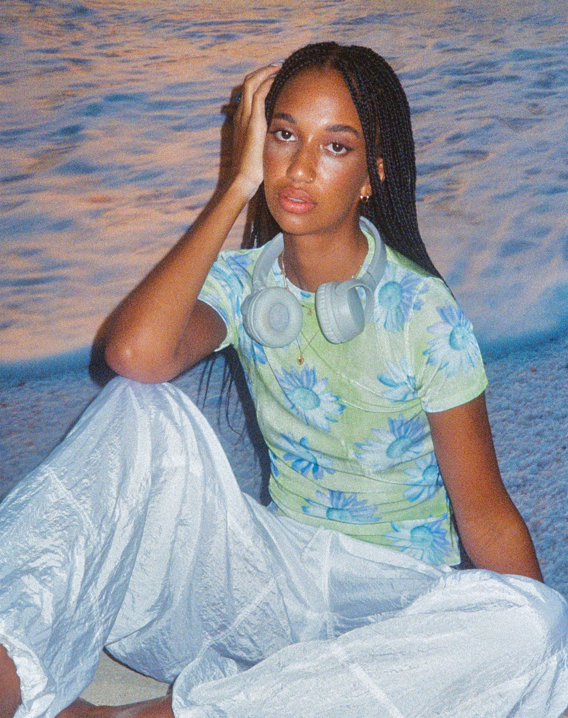 Image de MOTEL X BARBARA Tika Top in Neon Brushstroke Floral