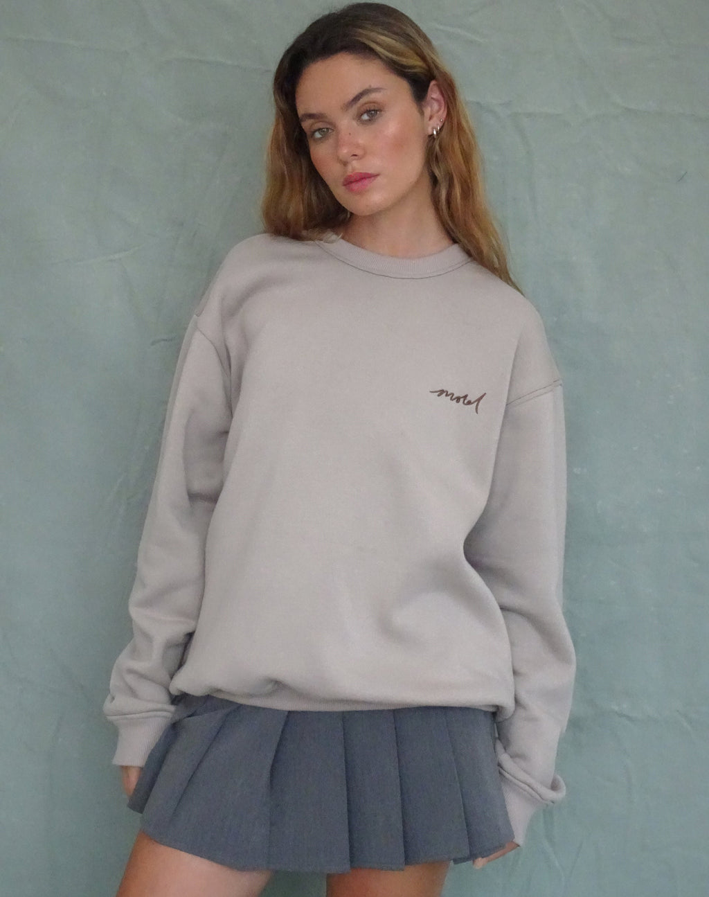 Sweatshirt Tillie en champignon avec broderie Motel marron