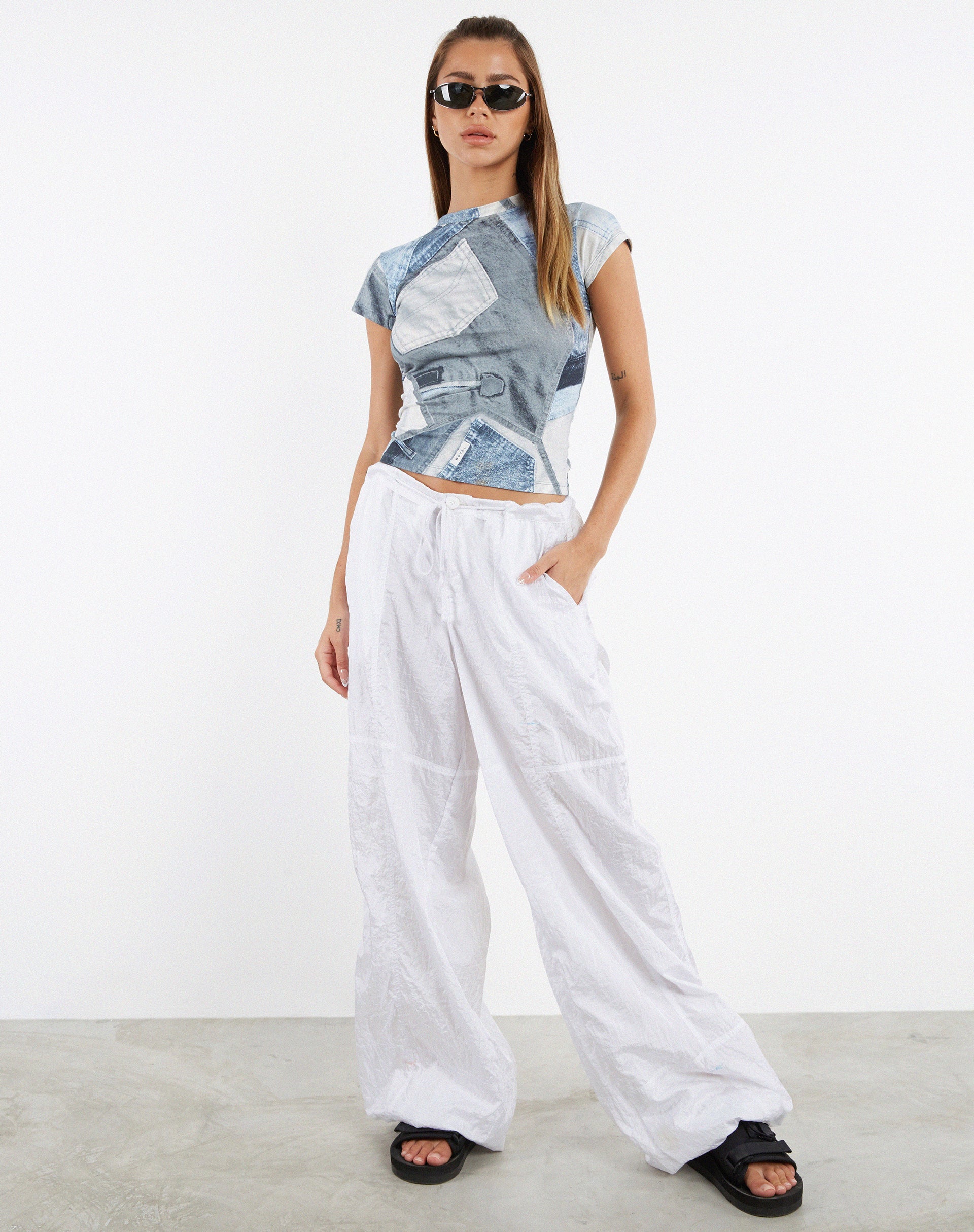 image de MOTEL X JACQUIE Top Tiona en Denim Pocket