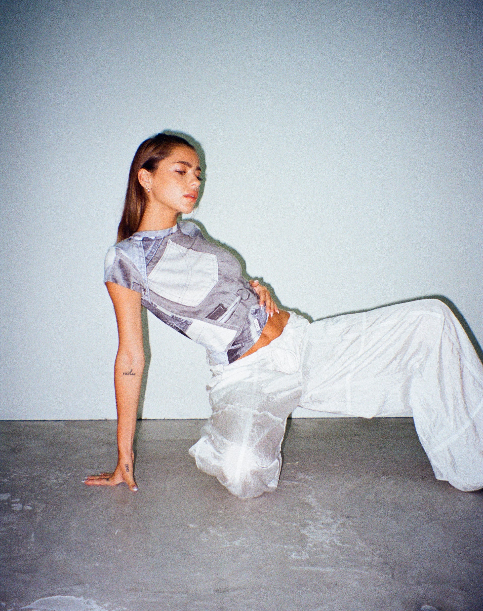 image de MOTEL X JACQUIE Top Tiona en Denim Pocket