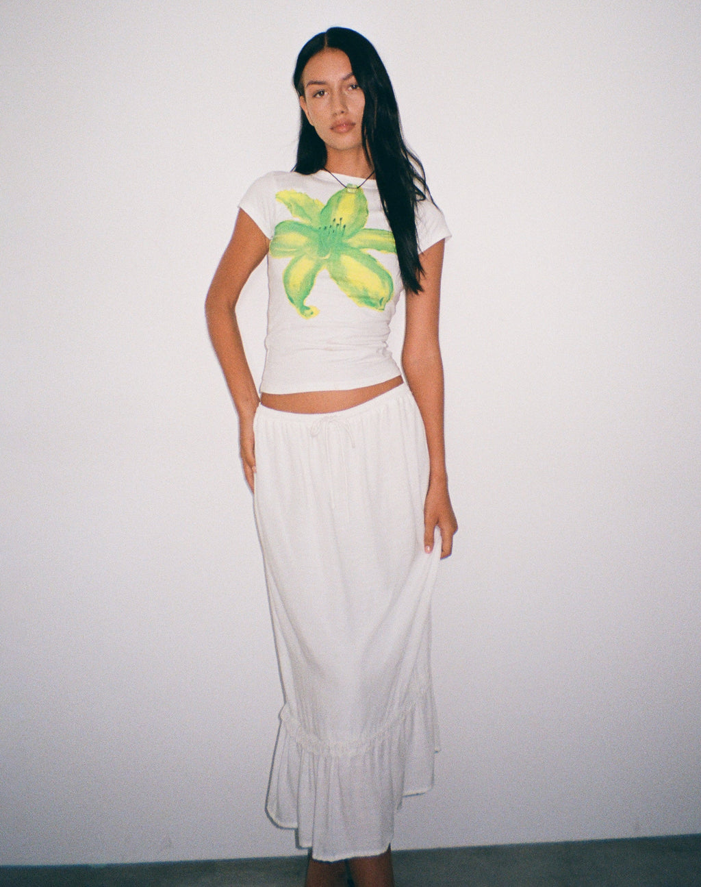 Tee-shirt imprimé Tiona en Summer Flower Lime