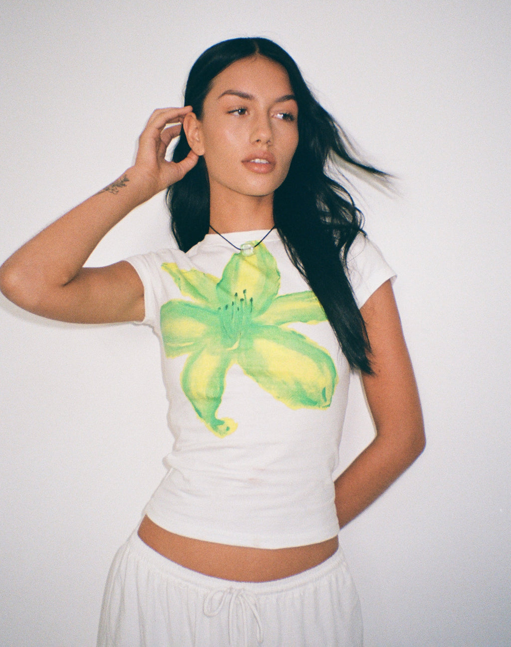 Tee-shirt imprimé Tiona en Summer Flower Lime