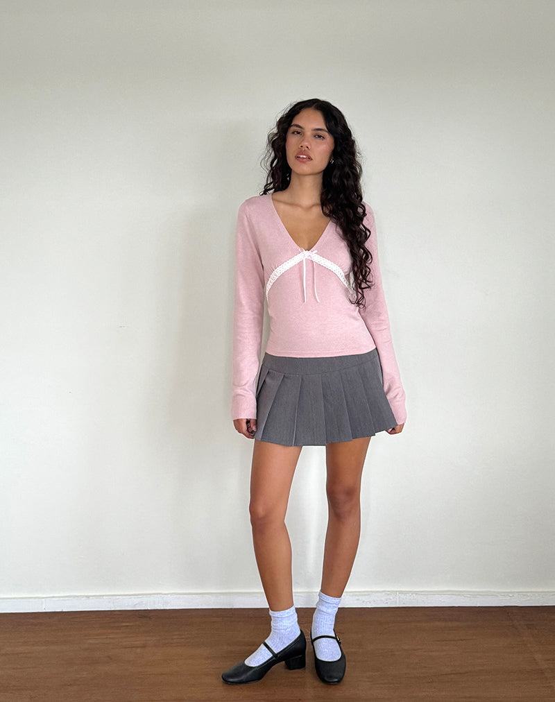 Image de Tirzah Brushed Knit Top in Pink