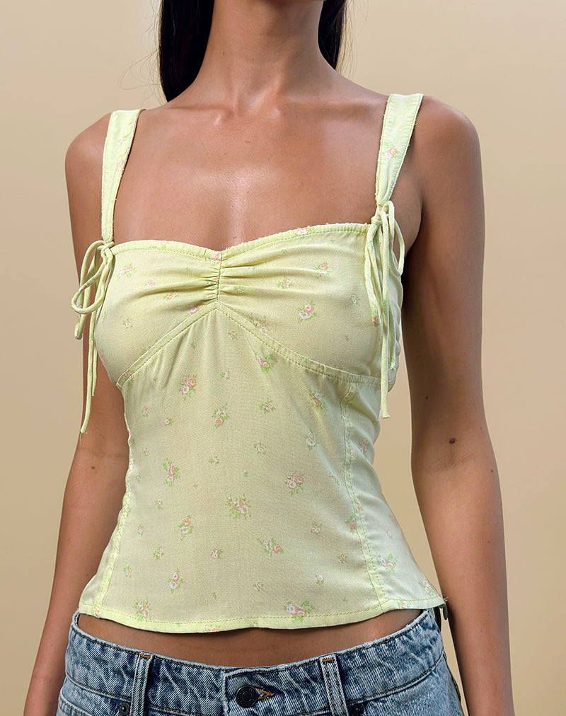 Image de Tismia Top in Fun Ditsy Floral Lime