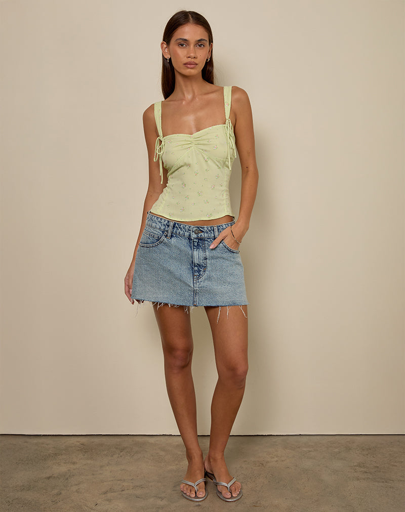 Image de Tismia Top in Fun Ditsy Floral Lime