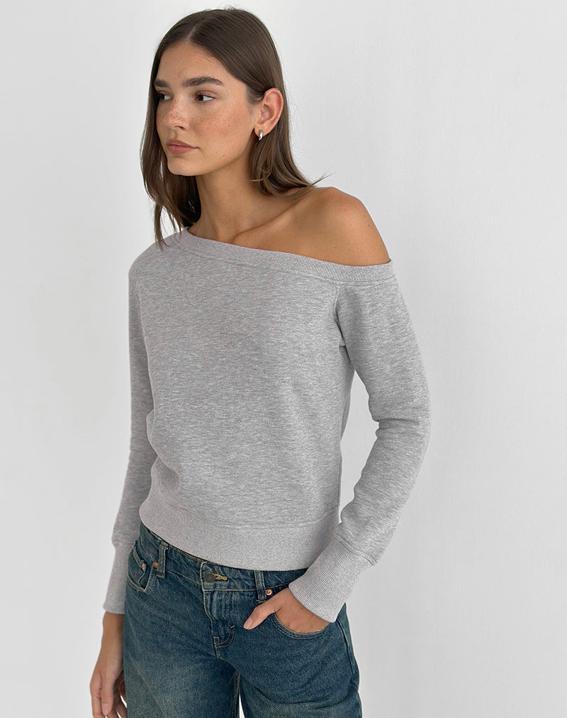 Image du sweat-shirt Toria en gris chiné