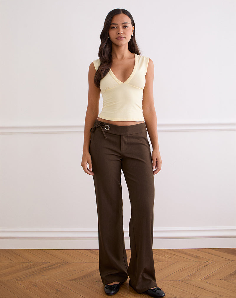 Image de marque de Tova Tie Pantalon de tailleur en chocolat