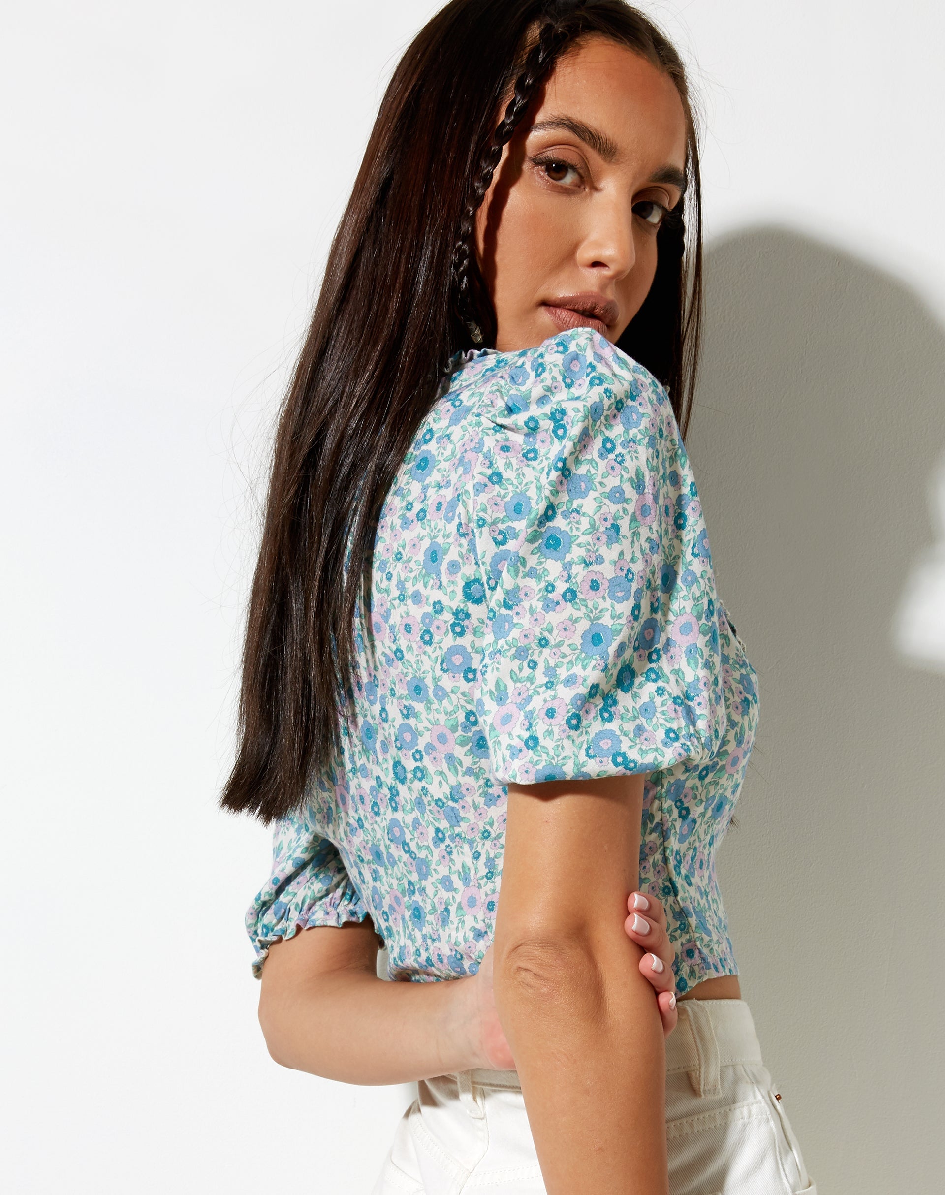 Image de Tucci Top in Flower Power Blue